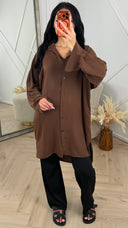 Oversized Blouse Tuniek met Knoopsluiting