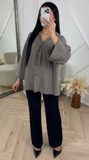 Oversized Blouse met Wijde Mouwen