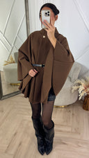 Oversized Butterfly Tie Belt Poncho 85CM