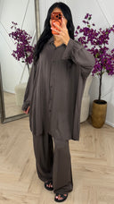 Oversized Dames Set met Blouse en Wijde Broek