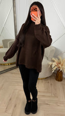 Oversized Gebreide Knit Trui Seam Detail