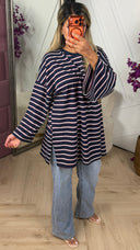 PRE ORDER Oversized Gestreept T-Shirt WORDT 21-09 VERZONDEN