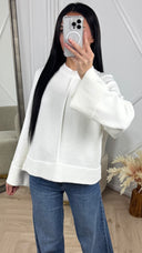 Oversized Knit Top met Wijde Mouwen