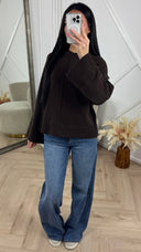 Oversized Knit Top met Wijde Mouwen