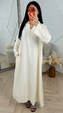 Oversized Maxi Jurk met Kraag en Knoopsluiting 5701