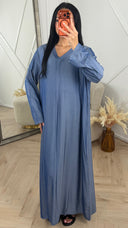 Oversized Maxi Jurk met V-Hals 015