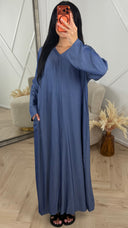 Oversized Maxi Jurk met V-Hals 015