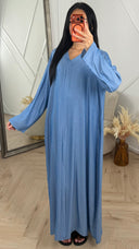 Oversized Maxi Jurk met V-Hals 015