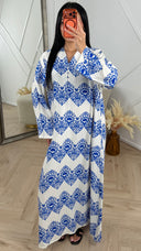 Oversized Print Maxi Jurk 005-G