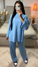 Oversized Two-Piece Set met Wijde Mouwen