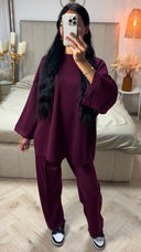 Oversized Two-Piece Set met Wijde Mouwen