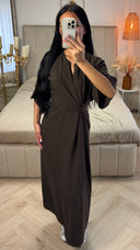 Overslagjurk met Ceintuurdetail – Viscoseblend