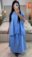 Perfect Oversized Blouse Skirt 2pcs Set