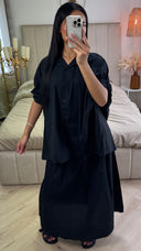 Perfect Oversized Blouse Skirt 2pcs Set