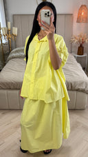 Perfect Oversized Blouse Skirt 2pcs Set