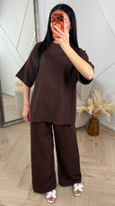 Plissé Set met Wijde Broek
