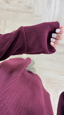 Rib Two-Piece Set met Ritsdetail