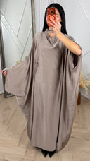 Satijnen Abaya Jurk met Choker Halsdetail