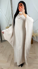 Satijnen Abaya Jurk met Choker Halsdetail