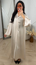 Satijnen Maxi Jurk met V-Hals