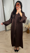 Satijnen Maxi Jurk met V-Hals