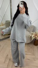 Soft Fleece Two-Piece Set met Wide-Leg Broek