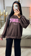 Sweater met ‘Iconic Club’ Borduring