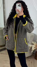 Teddy Jas met Contrast Details en Rits