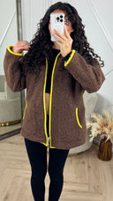 Teddy Jas met Contrast Details en Rits