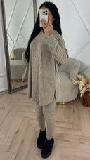 PRE ORDER Teddy Rib Two-Piece Set met Comfort Fit WORDT 07-11 VERZONDEN