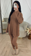 PRE ORDER Teddy Rib Two-Piece Set met Comfort Fit WORDT 07-11 VERZONDEN