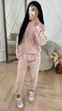 PRE ORDER Teddy Tracksuit Set met Capuchon & Strependetail WORDT 03-11 VERZONDEN
