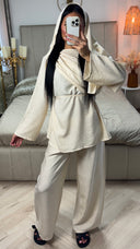 Tie Belt Cape Viscose Set