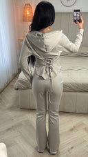 Tweedelige Jogging Set met Corsetdetail Achterkant