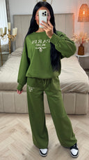 Tweedelige Jogging Set met Paris/Milano Print