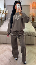 Tweedelige Jogging Set met Paris/Milano Print