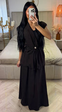 Tweedelige Set met Ceintuur – Viscoseblend