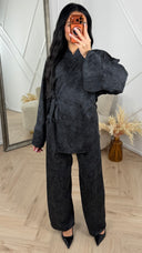 Two-Piece Set met Overslag Top en Wijde Broek