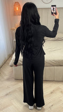 Two-Piece Set met Wrap Top en Wide Leg Broek