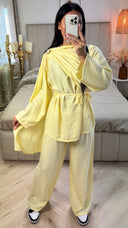 Viscose Cape Set met Broche & Ceintuur