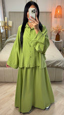 Viscose Set met Blouse & Maxi Rok