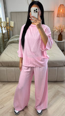 Viscose Set met Wijde Broek & Top met Wijde Mouwen