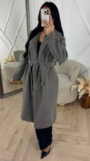 Wool Touch Trenchcoat met Ceintuur