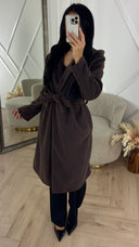 Wool Touch Trenchcoat met Ceintuur