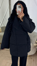 Wrap Puffer Jas met Strikdetail