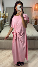 Wrap Tie Belt Golden Detail Dress