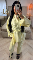 Zipper Essential Burkini Split Sleeve Detail + Hijab -Tie Belt