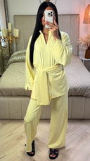 Zipper Essential Burkini Split Sleeve Detail + Hijab -Tie Belt