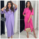 Knotted Oversized Dress Splits