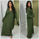 Reißverschluss Abaya Goldenes Nahtdetail